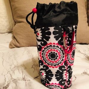 Thirty One insulated drink holder. Pink and black